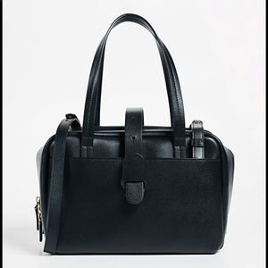 Senreve Black Caviar Leather Doctor Bag